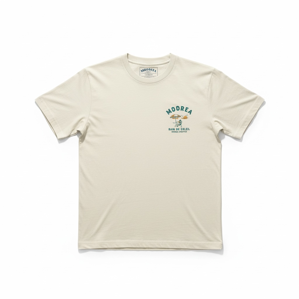 T-Shirt Adulte - Moorea/Bain de soleil (Vert Kaki)