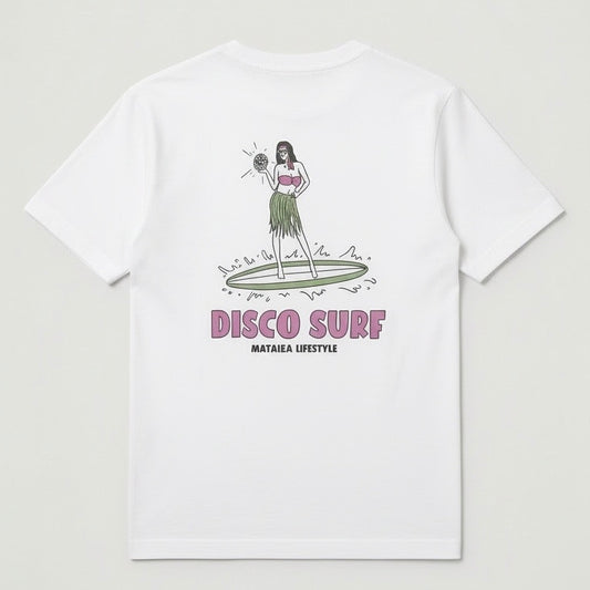 T-Shirt Adulte - Disco Surf (Blanc)