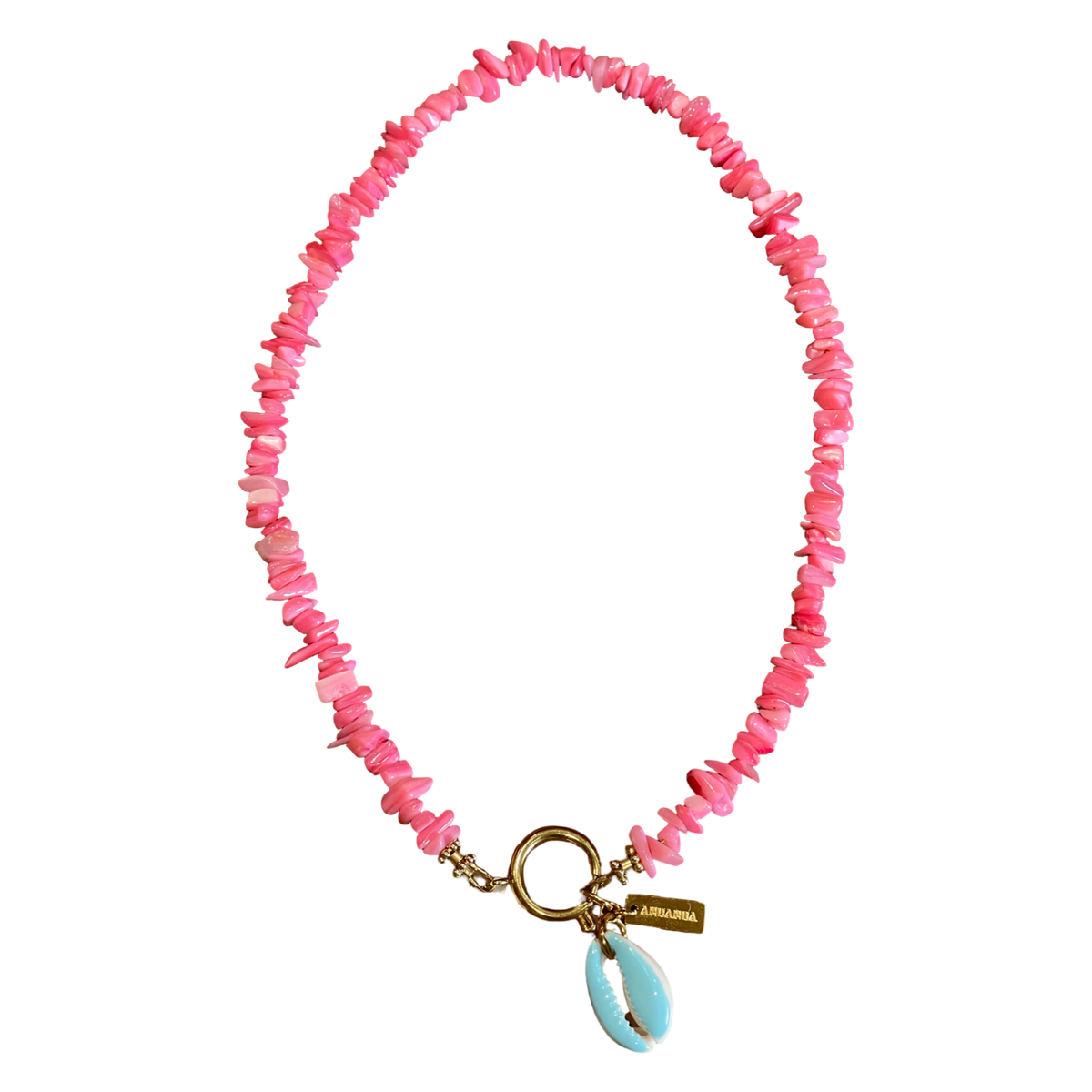 COLLIER - SINGLE CAURI DRAGON FRUIT / LAGOON  24062026