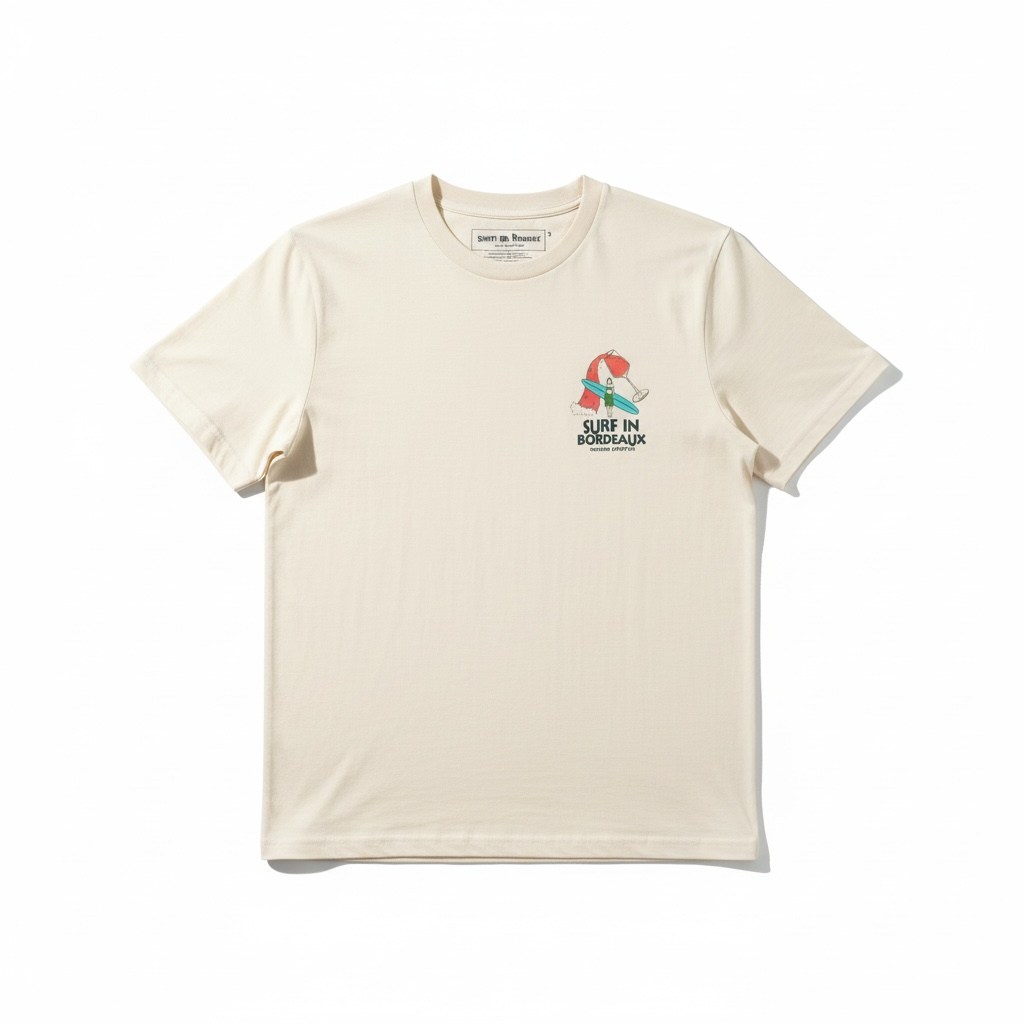 T-Shirt Adulte - Surf in bordeau (Beige)