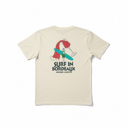 T-Shirt Adulte - Surf in bordeau (Beige)