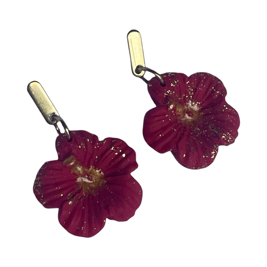 Collection St Valentin - Pendante Baby Hibiscus Rouge